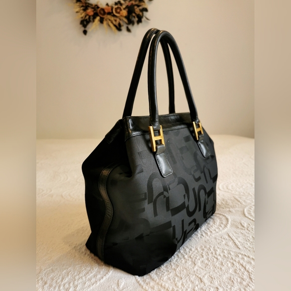 Vintage 1990s Browns Couture leather and canvas purse, luxury handbag - Picture 3 of 8